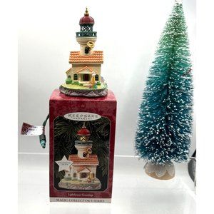 Hallmark Keepsake Ornament Lighthouse Greetings Magic Collectors Series Light Up